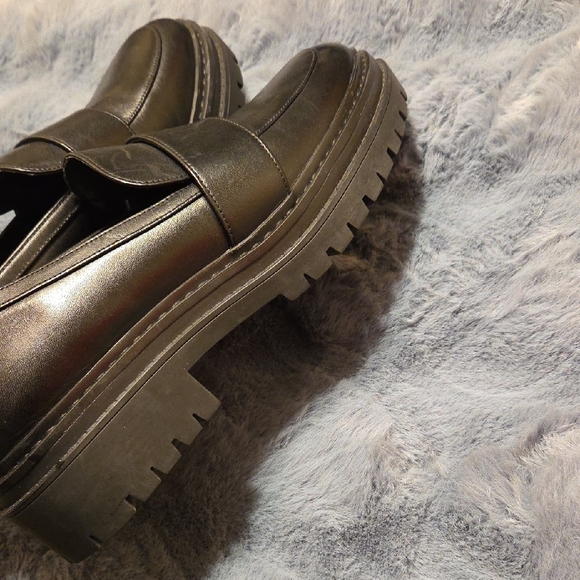 Michael Kors Dark Leather Loafers - Picture 6 of 8